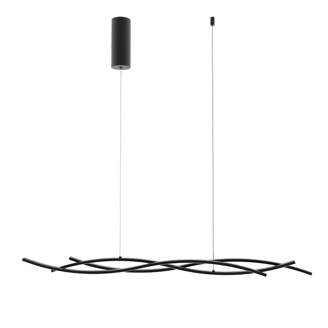 Sospensione LED lavorata in alluminio bianco-nero-oro con diffusore in silicone CCT 40W 5100LM KINETIC-S Sospensione LED lavorata in alluminio bianco-nero-oro con diffusore in silicone CCT 40W 5100LM KINETIC-S